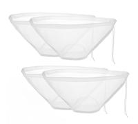 4Pezzi Tessuto Filtrante, Sacchetto Filtro per Latte Di Mandorle, Riutilizzabili Sacchetto Filtrante Latte Vegetale, Colino Tessuto Bianco per Formaggi,Frutta,Noci,Caffè,Latte di Soia,Succo di Verdura