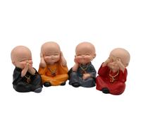 4Pieces Kung Fu Monk Figurine Car Interior Ornament Decorazione Regalo Creativo