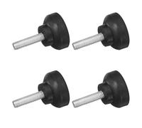 4Piedini Regolabili per Thread, 1.42"x0.79" con Prigionieri M8x30.5mm, Nero