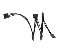 4Pin IDE to 5-Port Power Supply Cable Molex Multi SATA Port 18AWG Wire