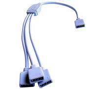 4pin LED RGB Cavo di Prolunga Ripartitore Cavo Y Connettore Listelli 3zu1 Spina