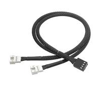 4PIN Nero Mainboard Fan Cable Y Splitter PWM Line Computer PC Power Extension Adapter Graphics Card Fan Wire Sleeve e accessori per ufficio Cablaggio e connettori Filo intrecciato