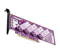 4Port NVMe PCIe 5.0 Scheda di espansione 4 Bay 32GT/s Velocità Migliorata Design termico