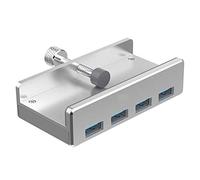 4Ports USB 3.0 Hub Aluminum External USB Splitter with 10-30mm Adjustable Clip for MacBook Air Laptop PC Computer Hubs