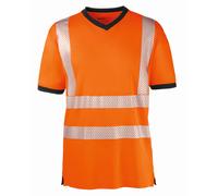 4PROTECT Maglietta ad alta visibilità Miami arancio fluorescente/grigio 3XL