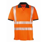 4PROTECT Polo ad alta visibilità Orlando arancione/grigio fluorescente 6XL