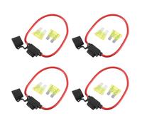 4pz 10AWG Manometro Auto Line ATC Inline Fusibile Supporto con 8 20A Fusibile