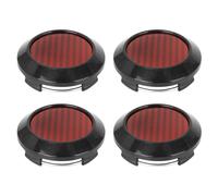 4pz 64mm 4Alette Ruota Centro Mozzo Cappucci Rosso Carbonio Fibra Motivo