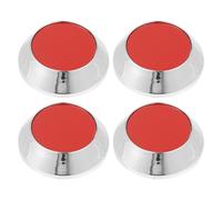 4pz 65mm Dia Clip Ruota Pneumatico Mozzo Calotte Copertina Rosso Argento Tono