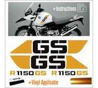 4pz Adesivi Nero Oro Compatibili con BMW R 1150 GS ADVENTURE R1150 R1150GS
