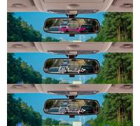 4pz Adesivo per Specchietto Retrovisore Auto, 4 Colori Adesivo per Specchietto Auto in Vinile con Cuore Adesivi Citazioni Specchio Adesivi Positivi per Donna Uomo Regalo(Hello Beautiful)