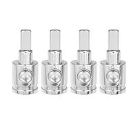 4pz Amp Ingresso Riduttore Rame 0 Manometro Auto Stereo per Audio Argento Tono