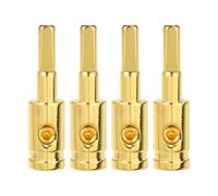 4pz Amp Ingresso Riduttore Rame 8 Manometro Auto Stereo per Audio Oro Tono