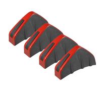 4pz Auto Diffusore Universale Squalo Pinna Spoiler Nero Rosso