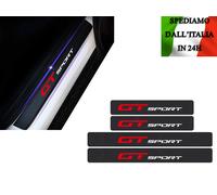 4pz BATTITACCO SOTTOPORTA GT SPORT ADESIVO FIBRA DI CARBONIO SPORTELLO AUTO