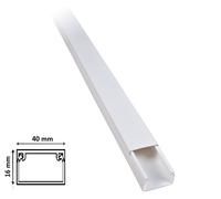 4PZ Canalina per cavi elettrica 40x16 mm 2 metri in plastica passacavi bianco