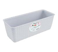 4PZ CASSETTA + RISERVA NATURAL STEFANPLAST PP RATTAN BIANCO CM 40X16 H.CM 13