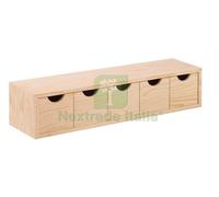 4PZ CASSETTIERA MINI 5 CASSETTI 56X13XH12 CM: