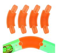 4pz Connettori per Pista per Hot Wheels, Connettore Pista Curva a 45 Gradi Kit di Montaggio Macchinine Giocattolo Compatibile con Hot Wheels (Arancione)