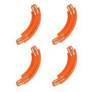 4pz Connettori Pista per Hot Wheels, Premium ABS 90 Gradi Connettori per Pista Curva Componenti Traccia Macchinine Giocattolo Compatibili con Hot Wheels (Arancione)
