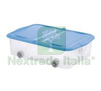 4PZ CONTENITORE "STOCK BOX" MERAVIGLIOSO CON RUOTE CM.60X40X17H. LT.25: