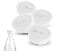 4pz Coperchi per Bottiglie di Soda, Silicone Tappo di Chiusura per Bottiglie di Bevande Tappo per Bottiglie di Soda Compatibile Con Bottiglie di Vetro Sodastream (Bianco)