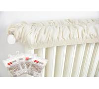 4PZ Copricalorifero Elasticizzato in Beige Estensibile da 40 a 80cm Ecrù Copri Termosifoni Tessuto Copri Calorifero in Stoffa Copritermosifone Stoffa in Cotone 100% Copricalorifero MADE IN ITALY