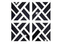 4pz Decalcomanie Specchio Quadrato per Styling Parete con Sottile Lingua Design