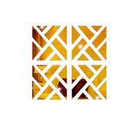 4pz Decalcomanie Specchio Quadrato per Styling Parete con Sottile Lingua Design
