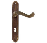 4PZ MANIGLIA OTTONE BRONZATO BAROCCO Q. 8/90