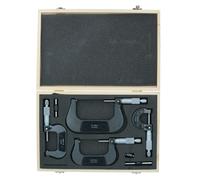 4pz Micrometro Esterno Regolabile Metrico Micrometro Incudini in Carburo 0 - ...