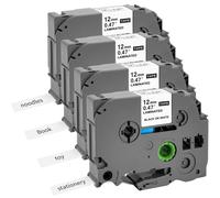4Pz Nastro per Etichette Compatibile Brother P touch TZe 231 TZe231 TZ 231 12mm