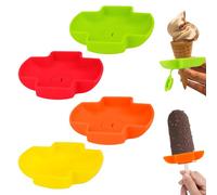 4pz Porta Ghiaccioli Bambini, Porta Gelato Ghiaccioli Popsicle Holders Frozen Raccogli Gocce per Ghiaccioli Porta Bastoncini per Feste Ghiaccioli Nei Giorni Estivi (Combinazione di Colori 1)