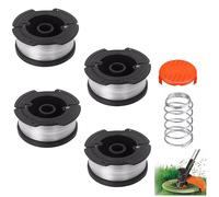 4pz Ricambio Bobine W/ Coperchio Per for blackdecker Prato Rasaerba Filato Set