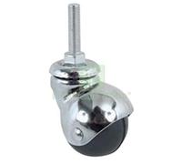 4PZ RUOTA SFERICA GIREVOLE PERNO FILETTATO 165B AVO A ZINCR GOMMA MM 8X30 D.MM :