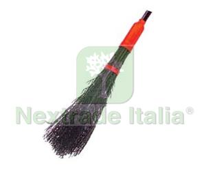 4PZ SCOPA DA NETTURBINO NERA A RAMETTI IN POLIPROPILENE SENZA MANICO CM.80H. PE: