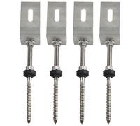 4pz Staffe Viti ad Asta con Acciaio Inox 200/250mm Lega di Alluminio FV