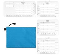 4pz Stencil Guida per l'Indirizzo della Busta, Stencil per l'Indirizzo della Busta Modelli di Busta Stencil Linea Retta Modello guida per il Lettering con Scala per Diario Invito Indirizzo della Busta