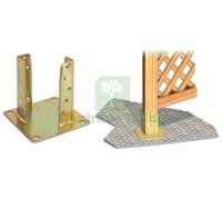 4PZ SUPPORTO ANCORAGGIO 4 FORI ACCIAIO TROPICALIZZATO ART. 800 120X120: