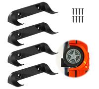 4pz Supporto da Parete per Esposizione Auto, Supporto per Auto Giocattolo Verticale Modello Auto Mensola Compatibile con Lego Speed Champion per Collezione Auto Appassionati Auto (Nero)