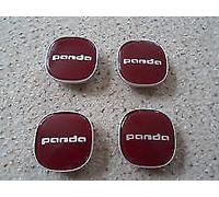 4PZ TAPPI COPRIMOZZO 55/45 mm LOGO ROSSO FIAT NEW PANDA 2012