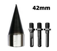 4pz Trapano Legna da Ardere Sdoppiatore Cono Avvitatore Spaccalegna Acciaio al C