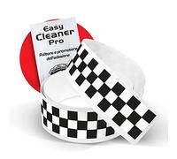 4R Quattroerre.it 10218 Checkes Trim Stripe Strisce Adesive a Scacchi, Bianco e Nero, 5 x 99 cm