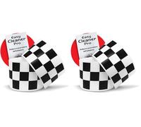 4R Quattroerre.it 10219 Checkes Trim Stripe Strisce Adesive a Scacchi, Bianco e Nero, 10 x 99 cm (Confezione da 2)