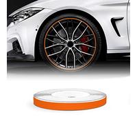 4R Quattroerre.it 10304 Wheel Trim Strisce Adesive Rifrangenti per Cerchi Auto, Arancione, 5 mm x 6 mt