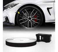 4R Quattroerre.it 10341 Wheel Trim Strisce Adesive Rifrangenti con Applicatore per Cerchi Auto, Nero, 7 mm x 6 mt
