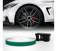 4R Quattroerre.it 10346 Wheel Trim Strisce Adesive Rifrangenti con Applicatore per Cerchi Auto, Verde, 7 mm x 6 mt