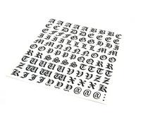 Quattroerre 1209 Kit Lettere Adesive Gothic Nero