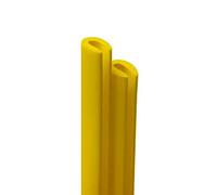 4R Quattroerre.it - 12102 - Profili Salvaporta Paracolpi per Auto, Giallo, 2 Pezzi, 65 cm