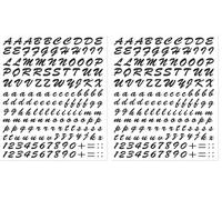 4R Quattroerre.it - 1231 - Kit Lettere Adesive Componibili, Nero (Confezione da 2)